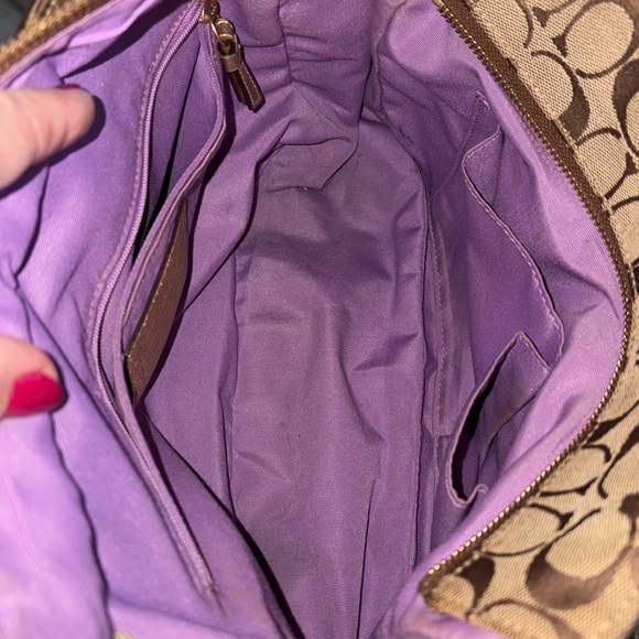 Coach  Vintage Patchwork shoulder bag  gold metallic leathers & monogram canvas - Picture 3 of 17